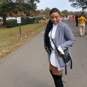 White dress/blazer combo